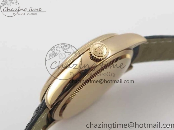 Markers Edition on Date BP Real Stick Cellini Black SA3165 RG 50519 Best Black Maker Dial Strap Leather 0725